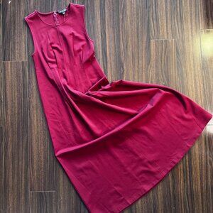 J.Crew Nadia Ponte Midi Dress NWT Small — Bordeaux Berry